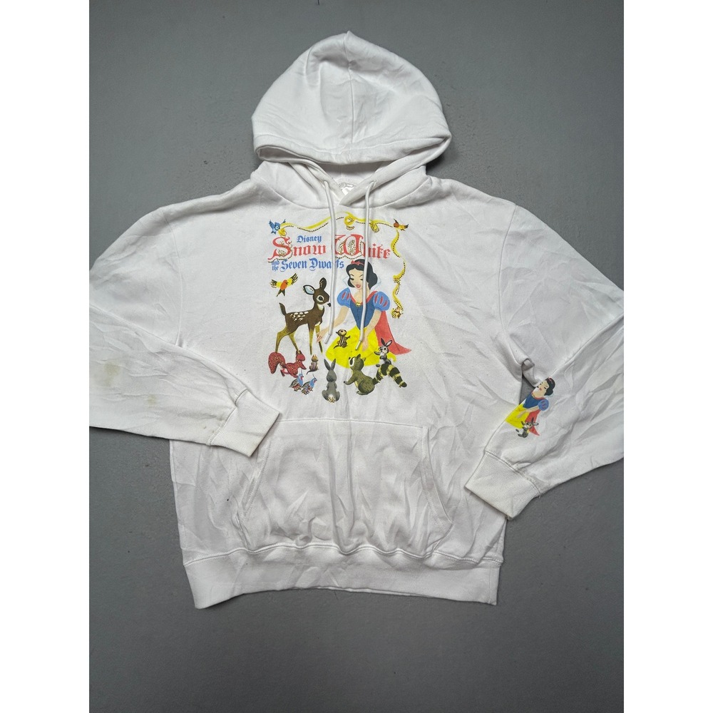 Disney Snow White Hoodie Cotton Polyester White Medium Womens